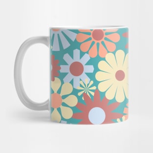 Colorful Floral Pattern Design Scandinavian Style Mug